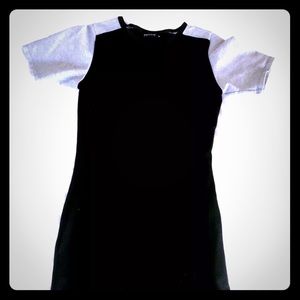 Piper & Scoot XS Black Gray Dress Knee Length